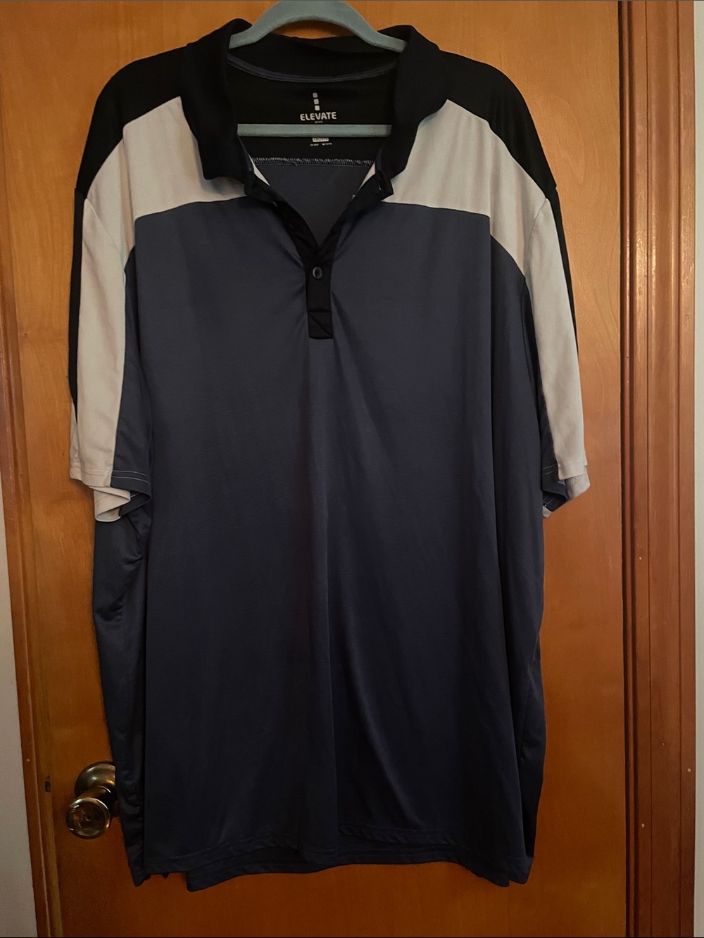 Elevate Men’s Blue Gray Performance Polo